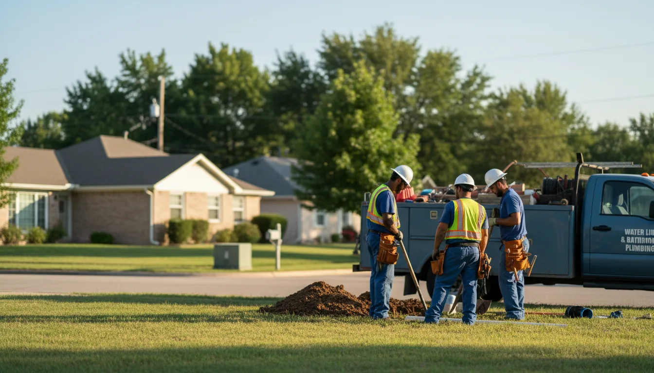 Residential water line and bathroom plumbing service in Burnt Cabins, PA